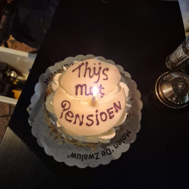 Afgelopen vrijdag is onze gewaardeerde collega Thijs met pensioen gegaan. Thijs bedankt voor alles!